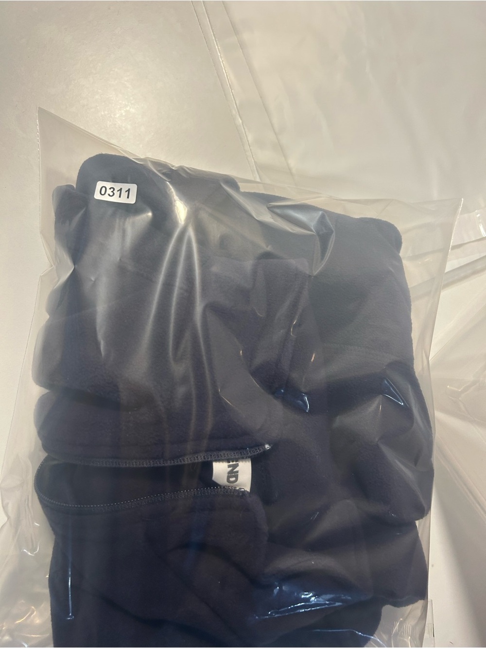 Lands' End Navy Fleece Zip-Front Vest - Picture 3 of 3